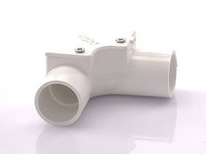 ข้องอพีวีซีฝาเปิดขาว